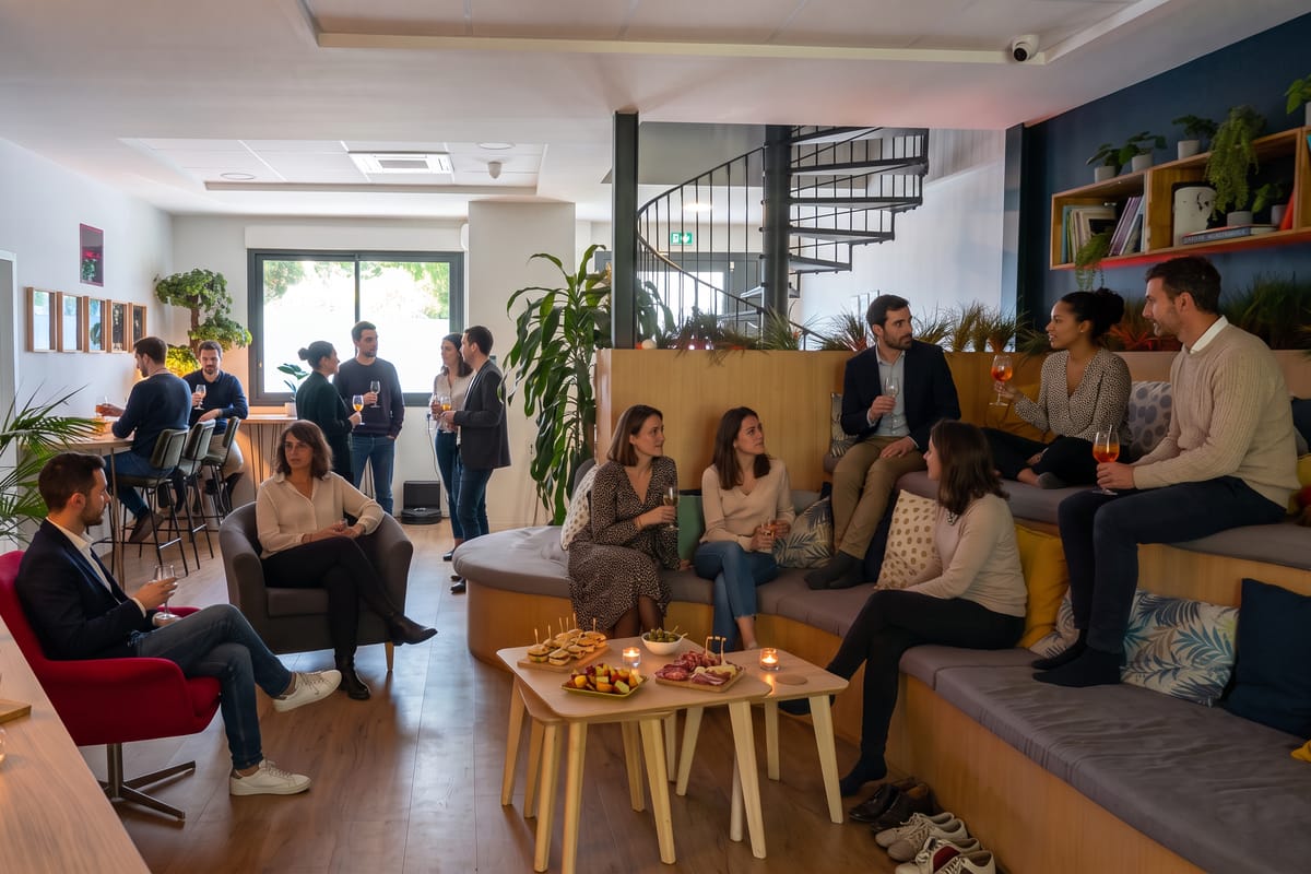 Un afterwork dans l'espace Xhosa de BigFive Coworking · vue 2